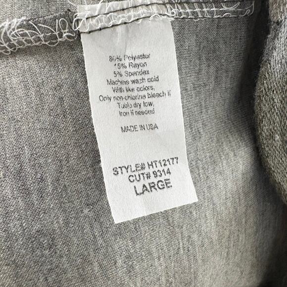 New!  Hopely Woman's White Striped Camouflage Women's Top Large - Picture 5 of 6